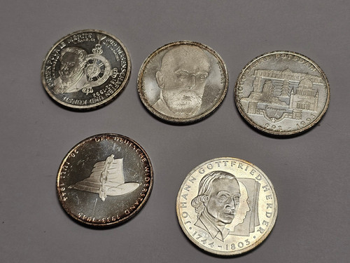 Gedenkmünzen 1992 - 5x, dm